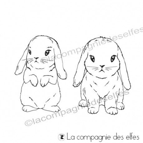 Lundi 10 février 2020 sketch par Scrapanisé Tampon-duo-de-lapins