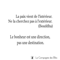 Tampon citation Bouddha – La paix vient de l’intérieur pour carnets et scrapbooking
